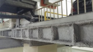 fireproofing vermiculite to beam in external grade material